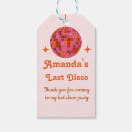 Rosa Orange Groovy Sista disco Sjungflicks-     Presentetikett