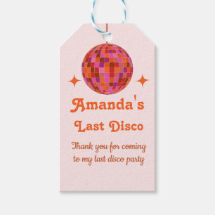 Rosa Orange Groovy Sista disco Sjungflicks-     Presentetikett