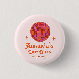 Rosa Orange Groovy Sista disco Sjungmö     Knapp