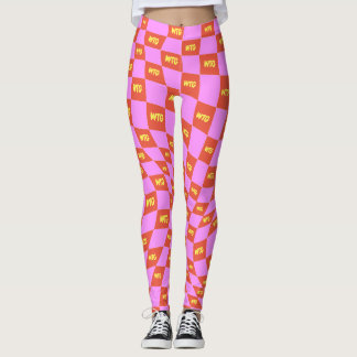 rosa orange  gult med begränsad kontroll leggings