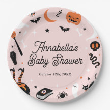 Rosa Orange Halloween Baby Shower