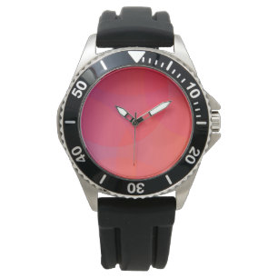 Rosa, orange, modern, enkel, coola, trendig konst armbandsur