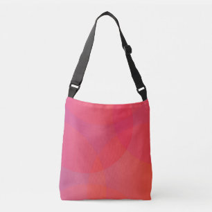 Rosa, orange, modern, enkel, coola, trendig konst axelväska