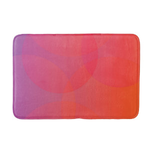 Rosa, orange, modern, enkel, coola, trendig konst badrumsmatta