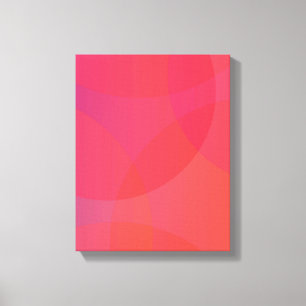 Rosa, orange, modern, enkel, coola, trendig konst canvastryck