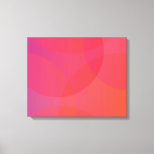Rosa, orange, modern, enkel, coola, trendig konst canvastryck