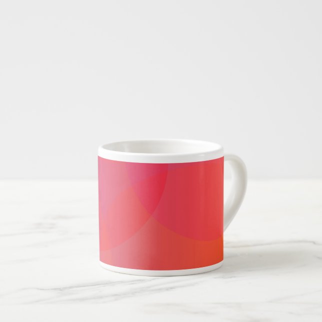 Rosa, orange, modern, enkel, coola, trendig konst espressomugg (Framsida höger)