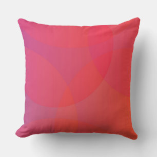 Rosa, orange, modern, enkel, coola, trendig konst kudde