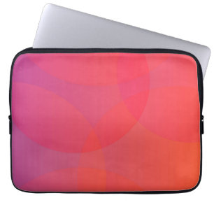 Rosa, orange, modern, enkel, coola, trendig konst laptop fodral