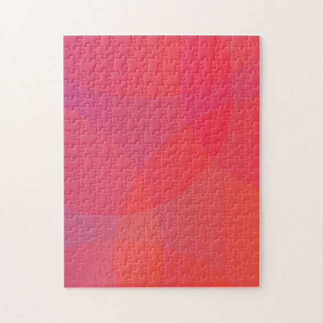 Rosa, orange, modern, enkel, coola, trendig konst pussel (Vertikal)