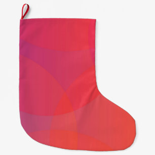 Rosa, orange, modern, enkel, coola, trendig konst stor julstrumpa