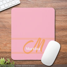 Rosa Orange Modern Monogram Initial