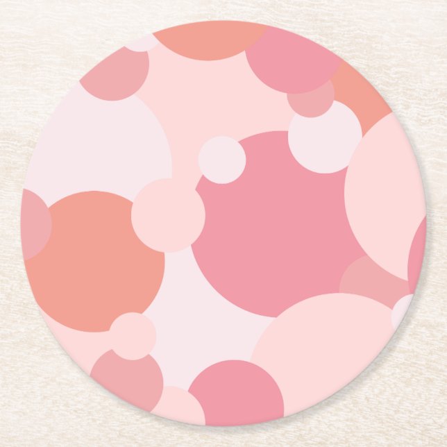 Rosa-orange-molekyler pappra underlägg (Framsidan)