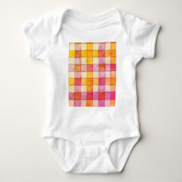 Rosa, orange och gräddgummi t shirt