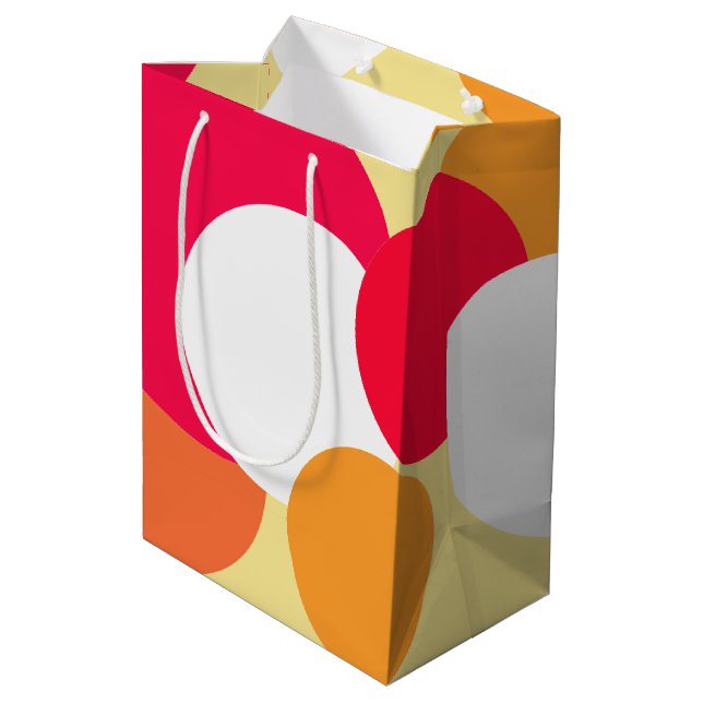 Rosa, Orange och Gult Polka dots (Baksidan Vinklad)