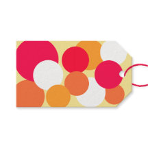 Rosa, Orange och Gult Polka dots