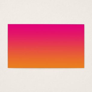 Rosa & orange Ombre Visitkort