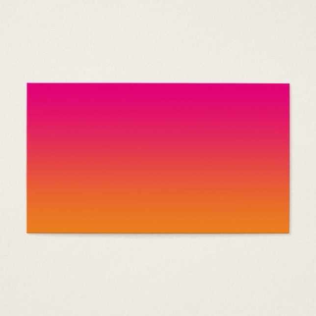 Rosa & Orange Ombre Visitkort (Framsidan)