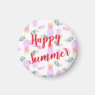 ROSA & ORANGE PINEAPPLE LYCKLIG SOMMER MAGNET