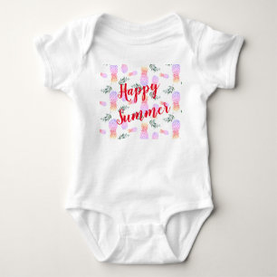 ROSA & ORANGE PINEAPPLE LYCKLIG SOMMER T SHIRT