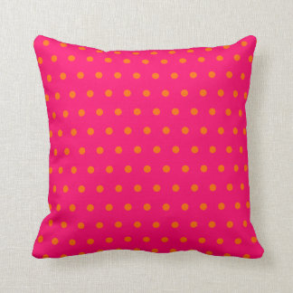 Rosa Orange Polka Dot Mönster Kudde