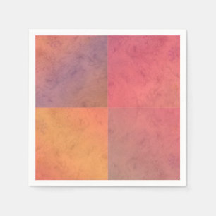 Rosa Orange Röd Pastell Akvarellmönster Pappersservett