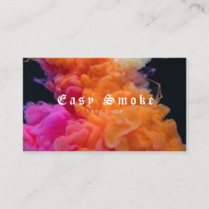 Rosa Orange Smoke Vape Shop Affärskort Visitkort