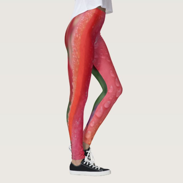 Rosa/Orange Tulip Leggings (Höger)