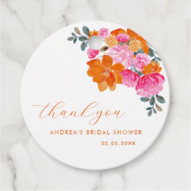 Rosa Orange Vibrant Blommigt Möhippa Tack