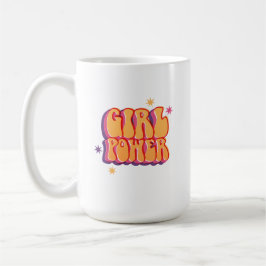 Rosa Orange Vintage Lila Girl Power Kaffemugg