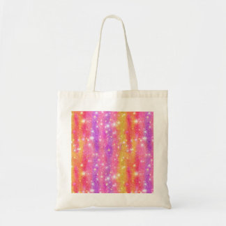 Rosa Orange Violett Glitter Gnistrande Mönster Tygkasse