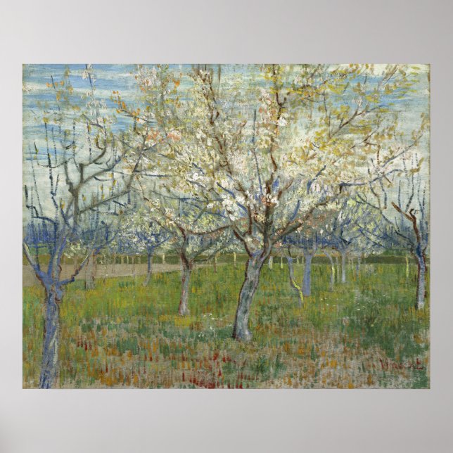 Rosa Orchard av Vincent Van Gogh Poster (Framsidan)