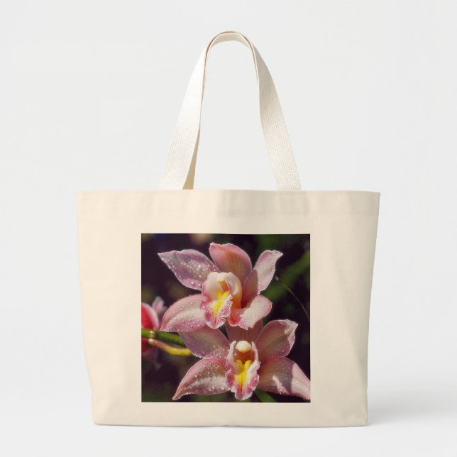 Rosa Orchid Bag Jumbo Tygkasse (Framsidan)