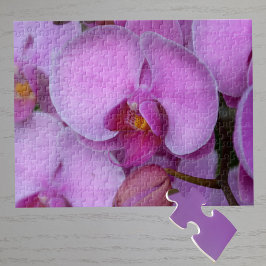 Rosa Orchid-Blommar Botaniskt fotografi Pussel
