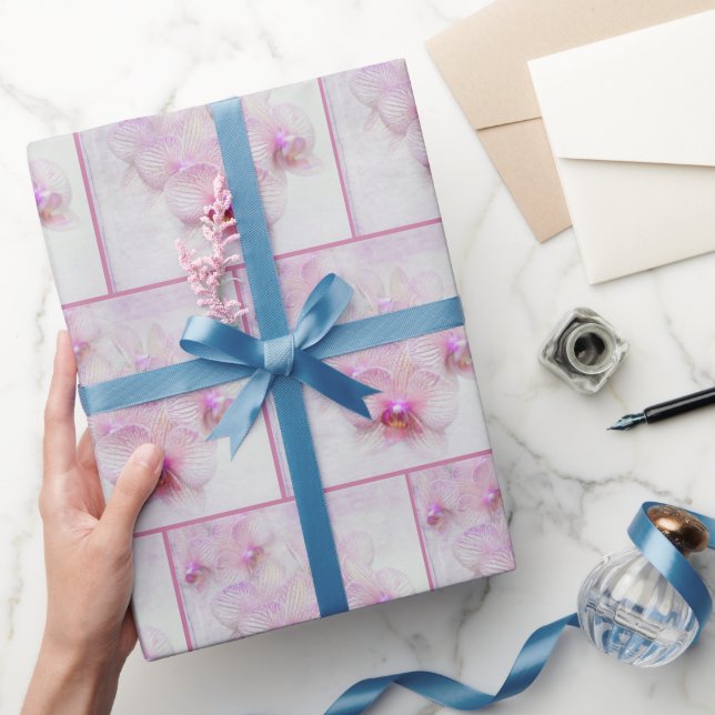 Rosa Orchid-Blommar Presentpapper (Gifting)