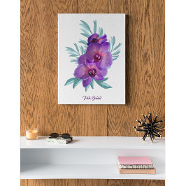 Rosa Orchid Blommigt Canvas Wall Art Poster