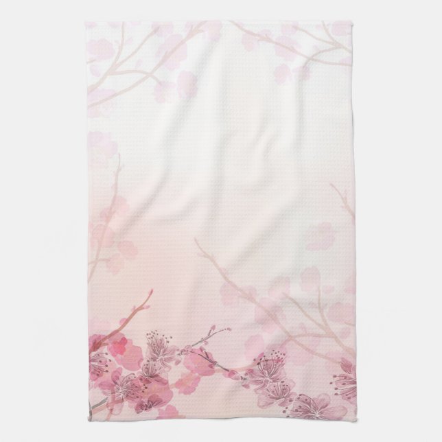 Rosa Orchid Bröllop Kökshandduk (Vertikal)
