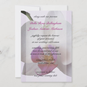 Rosa Orchid bröllopsinbjudan Inbjudningar