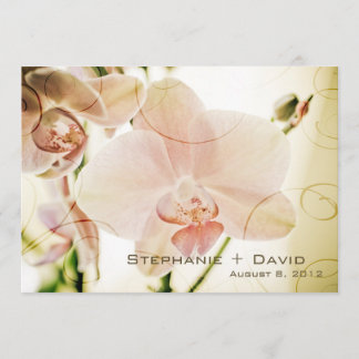 Rosa Orchid ・ Bröllopsinbjudning Inbjudningar