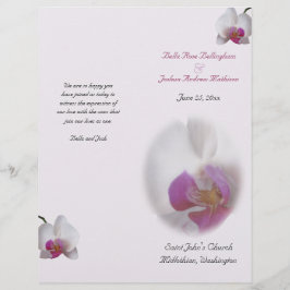 Rosa Orchid-Bröllopsprogram