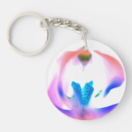 Rosa Orchid Design Acrylic Keychain