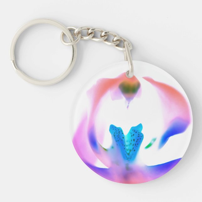 Rosa Orchid Design Acrylic Keychain (Framsidan)