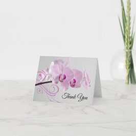 Rosa Orchid Elegance Bröllop Tack Kort