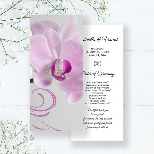 Rosa Orchid Elegance Bröllopsprogram Program