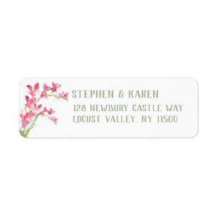 Rosa Orchid Elegant Returadressetikett Returadress Etikett