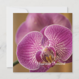 Rosa Orchid Flower Birthday Inbjudningar