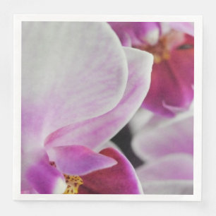 Rosa Orchid Flowers Pappersservett