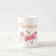 Rosa Orchid-kaffe Mugg