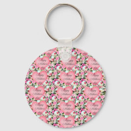 Rosa Orchid Mors dag Nyckelring