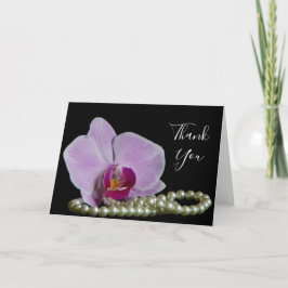 Rosa Orchid och Pearls på Black Bröllop Tack